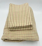 Ralph Lauren Bramble Tattersal Tan Check King Fitted Sheet 2 Pillowcases. Fixed Price $175.00.