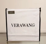 Vera Wang Satin Weave Queen Sheet Set White Embroidered Gray Simple Dot 4PC. New. Fixed Price $119.95.