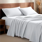 Flannel Sheet Set 100% Cotton, Velvety Soft Heavyweight - King 01 White. Fixed Price $110.74.