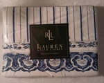 Nwt Lauren Ralph Full Flat Sheet Porcelain Blue Stripe Cotton. Fixed Price $39.00.