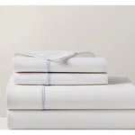 New Ralph Lauren Organic Cotton Percale Palmer Queen Flat Sheet White/sky Blue. Fixed Price $39.00.