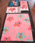 Disney Minnie Mouse Twin Bedding Flat Sheet Case 3 Throw Pillows Vintage. Fixed Price $69.99.