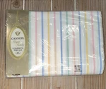 Vtg Cannon Royal Family Combspun Percale Full Flat Sheet Multi Stripe 100%COTTON. Fixed Price $34.99.