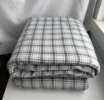 Eddie Bauer Cotton Flannel Plaid Blue/black/tan/white Queen Flat & Fitted Sheets. Fixed Price $32.00.