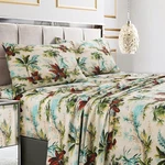 Tribeca Living King Bed Sheet Set, 300 Thread Count Soft Cotton Sateen, Flora.... Fixed Price $78.70.