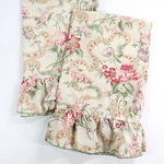 Martha Stewart Pillowcases Pair Standard Cotton Pink Roses Ribbons Ruffles. Fixed Price $22.91.