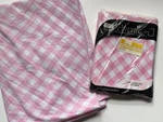 Double Flat & Fitted Sheet Vintage Retro Pink Gingham Percale Montgomery Ward. Fixed Price $39.95.
