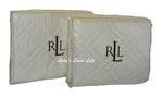 2 Ralph Lauren Regent Cream Romantic Traveler King Shams Quilted T600 $300. Fixed Price $159.99.