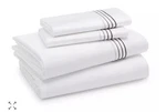Frette Cruise Queen Sheet White/slate Grey $1,050 Only 3 Piece Fitted 2PILLOWS. Fixed Price $380.00.