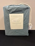 Casaluna Full Size Washed Supima Cotton Percale Light Teal Green 4 Pc Sheet Set. Fixed Price $40.47.