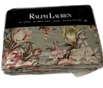 Ralph Lauren Charlotte Iv Green Floral King Flat Sheet. Fixed Price $149.00.
