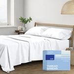 Thread Spread 100% Cotton Sheets Size Set - 400 Series Glee Full, White. Fixed Price $61.99.
