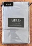 New Ralph Lauren Pair 2 Mist Blue Gray King Pillowcases Cotton Sateen 50$. Fixed Price $27.99.