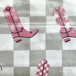 Bcbgeneration Giddyup Cowgirl Bedding Sheet Set 4-PIECE Twin Size Gray Pink Nwt. Fixed Price $39.95.
