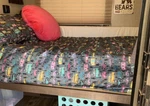 Colorful Campers Jeep Retro 100% Cotton Sateen Sheet Set By Spoonflower. Fixed Price $160.00.