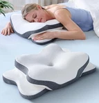 Latree Ergonomic Cooling Contour Neck Pillow For Pain Relief, Side Sleeper. Fixed Price $67.44.