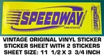 Speedway Motors Shop - Vintage Original Vinyl Decal Sticker Sheet Racing. Fixed Price $8.73.