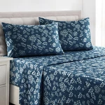 Bed 4 Piece Luxury Microfiber Printed 1800 Series Deep Pocket Set. Fixed Price $16.99.