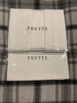 Frette Monza Queen 5PC Matching Set Sateen White Duvet COVER+4 Sheet. Fixed Price $879.95.