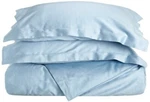Egyptian Cotton 400 Thread Count Solid Duvet Cover Set Superior Blue Full/queen. Fixed Price $39.99.