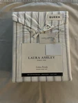New 4PC Laura Ashley Queen Sheet Set Symphony Stripe Green & Off-white. Fixed Price $66.49.