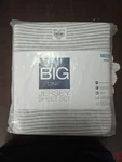 Kohl's The Big One Jersey Sheet Set Twin Size 3 Piece White/gray Striped New. Fixed Price $19.99.