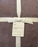 Pottery Barn Belgian Flax Linen Fig King Fitted Sheet Only Purple Nwt. Fixed Price $98.00.
