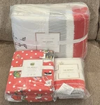 New Pottery Barn Teen Dr. Seuss The Grinch Twin Quilt Sham Red Flannel Sheet Set. Fixed Price $269.95.