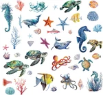 Craspire 8 Sheets Life Window Decals Stickers Ocean 3D Turtle Seahorse. Fixed Price $9.18.