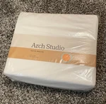 Arch Studio Cotton Sateen 3PC. Sheet Set, Twin Xl Color: White - New (ORG:$60). Fixed Price $44.16.