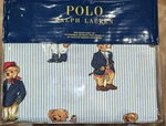 Nwt New 2024 Version Polo Rl Male Bear Sheet Set In Blue Oxford Stripe. Fixed Price $199.99.