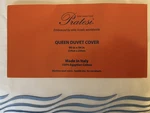 Pratesi Italy Queen Duvet Cover 100% Egyptian Cotton White With Blue Embroidery. Fixed Price $724.99.