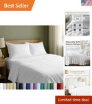 Queen Sheet Set - 100% Cotton Sateen Bedding With Deep Pockets & Luxury Comfort. Fixed Price $78.99.