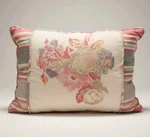 Waverly Spring Bling Farmhouse Floral Embroidered Throw Pillow Cottage 19X12IN. Fixed Price $15.99.