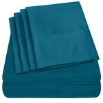 King Sheet Set With Elastic Corners 6 Piece Luxury Microfiber Bedding. Fixed Price $71.03.