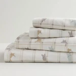 Cuddl Duds Heavyweight Cotton Flannel Sheet Set With Pillowcases Queen Cat Plaid. Fixed Price $49.95.