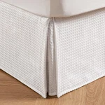 Miye Pleated Waffle Weave Bed Skirt, Tailored Dust Ruffle 12 Inch Drop Easy Fit,. Fixed Price $34.95.