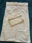 Pottery Barn Grand Organic Percale Standard Pillowcase Pair - White Purple. Fixed Price $40.00.