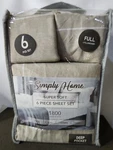 Simply Home 6 Piece Sheet Set Deep Pocket Light Brown Full Sz (l). Fixed Price $34.99.