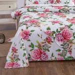 Dada Bedding Romantic Roses Garden Spring Pink Floral Fitted & Flat Bedsheet Set. Fixed Price $54.90.