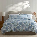 The Company Store Garden Bliss Classic Smooth Sateen Bed Sheet Set - Blue Multi. Fixed Price $99.71.