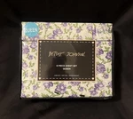 Betsey Johnson Queen Sheet Set 6 Pc Purple Mini Roses Shabby Chic Spring Floral. Fixed Price $42.20.