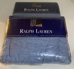 Ralph Lauren Chambray Blue 100% Cotton Fitted & Flat Twin Sheets Irregular. Fixed Price $53.95.