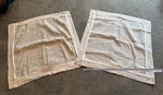 Crate & Barrel Natural Sojourner Shams Euro Linen Blend Lot Of 2.. Fixed Price $17.88.