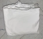 Bellora 100% Cotton King Flat Sheet White With Gray Scallop 108" X 100"- Percale. Fixed Price $49.99.