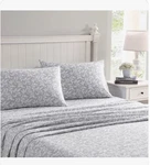 Laura Ashley Cotton Flannel 4-PIECE Sheet Set Crestwood Pastel Gray Full. Fixed Price $35.99.