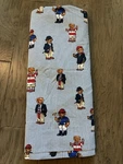 Ralph Lauren Twin Flat Sheet University Polo Teddy Bear Blue Stripe Preppy. Fixed Price $34.00.