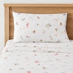Pillowfort Pals Twin Cotton Sheet Set 220 Tc Brushed White Multicolor New. Fixed Price $16.99.