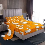 Lovely White Goose Set Full Size,bed Sheets For ,cartoon Duck Doodle Bedding .... Fixed Price $23.80.