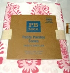 Two Pottery Barn Teen Organic Cotton Petite Paisley Standard Pillow Cases Pink. Fixed Price $26.99.